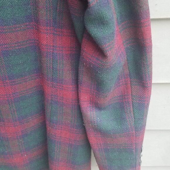 Gorgeous! White Stag Vintage Oversize Plaid Wool Blazer Size 10 - Picture 6 of 10